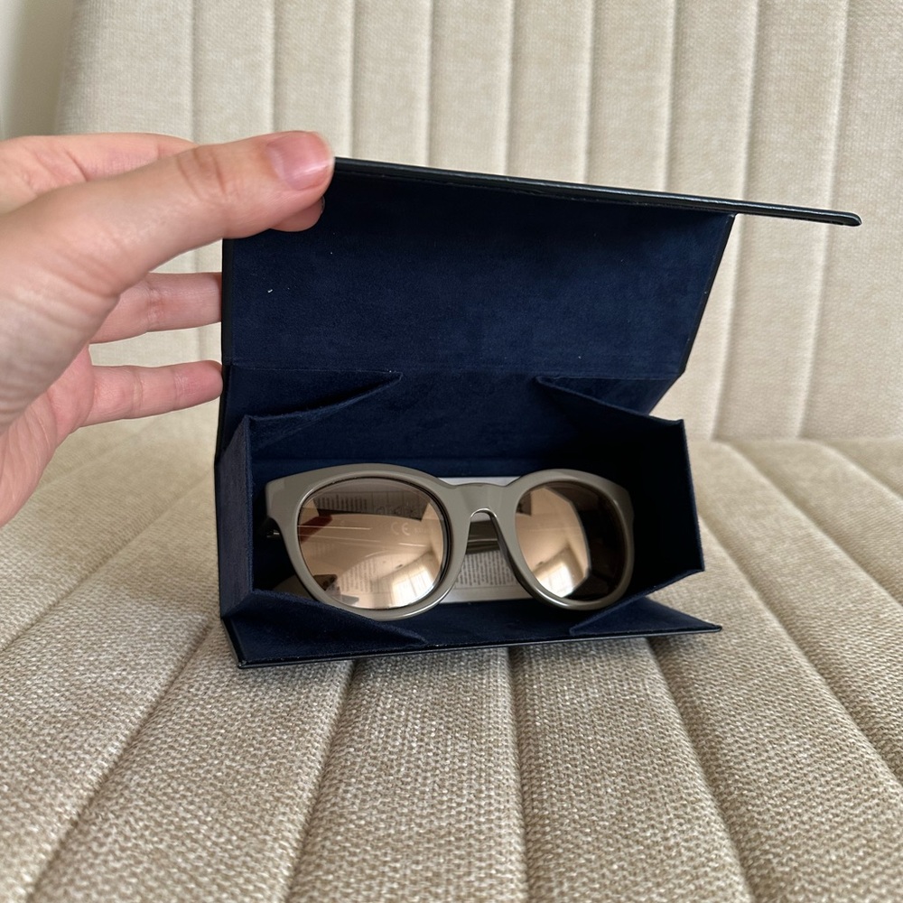 J. Crew Mirror Sunnies with Case | Sunglasses | Gray Green